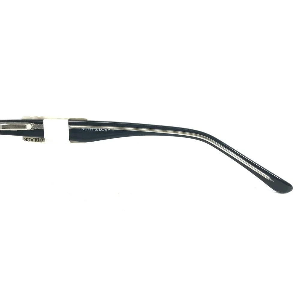 Truth & Love Eyeglasses Frames T & L 04 COL 90 Black Clear Cat Eye 52-16-135